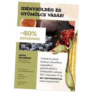 Rdeer zöldség-gyümölcs üzlet akciós nagy plakát