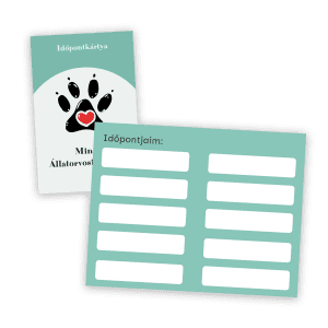 Állatorvosi ajánlókártya vvet